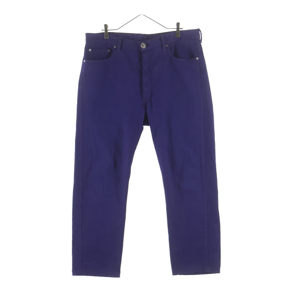 CHROME HEARTS(クロムハーツ) U VNTG JEAN PRPL RED TAB クロスボールボタンカラーデニムパンツ パープル/シルバー