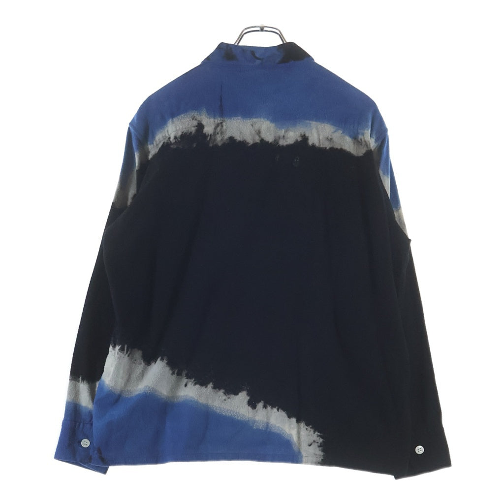 NO BRAND(ノーブランド) NOMARHYTHM TEXTILE Hand Dyed Shirt ノーマリズムテキスタイル ハンドダイ 長袖シャツ ブラック/ブルー N40-DSM SH 01
