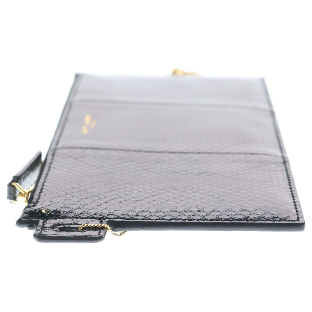 SAINT LAURENT PARIS(サンローランパリ) YSL POUCH CHAIN POCHETTE 669907 ポーチ チェーン付きポシェット ブラック レザー レディース