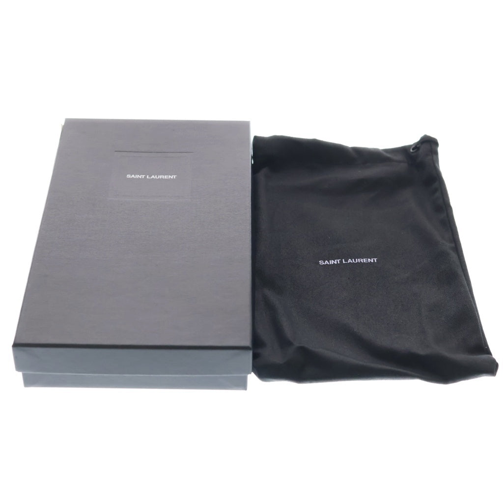 SAINT LAURENT PARIS(サンローランパリ) YSL POUCH CHAIN POCHETTE 669907 ポーチ チェーン付きポシェット ブラック レザー レディース