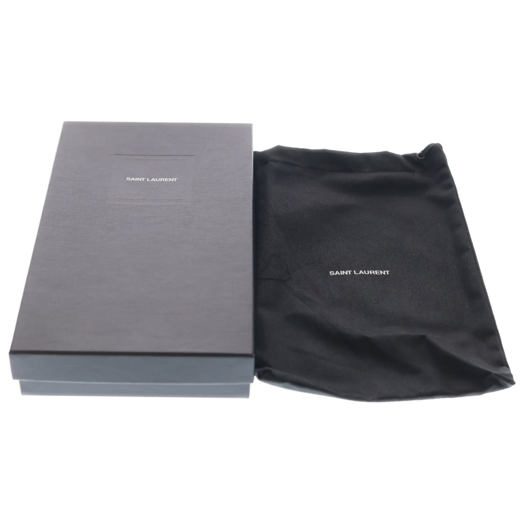 SAINT LAURENT PARIS(サンローランパリ) YSL POUCH CHAIN POCHETTE 669907 ポーチ チェーン付きポシェット ブラック レザー レディース