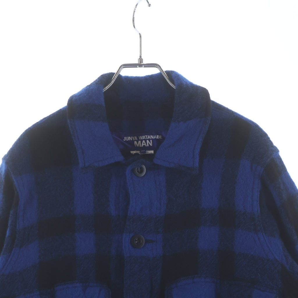 JUNYA WATANABE COMME des GARCONS(ジュンヤワタナベ コムデギャルソン) FILSON WOOL CHECK JACKET フィルソン Wネームウールチェックジャケット ブルー/ブラック WP-J009