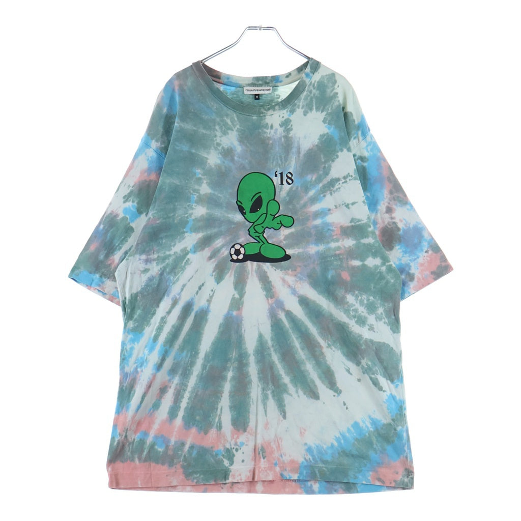 Gosha Rubchinskiy(ゴーシャラブチンスキー) 18SS エイリアンプリント タイダイTシャツ カットソー ドーバー限定 コットン マルチカラー G012-T008