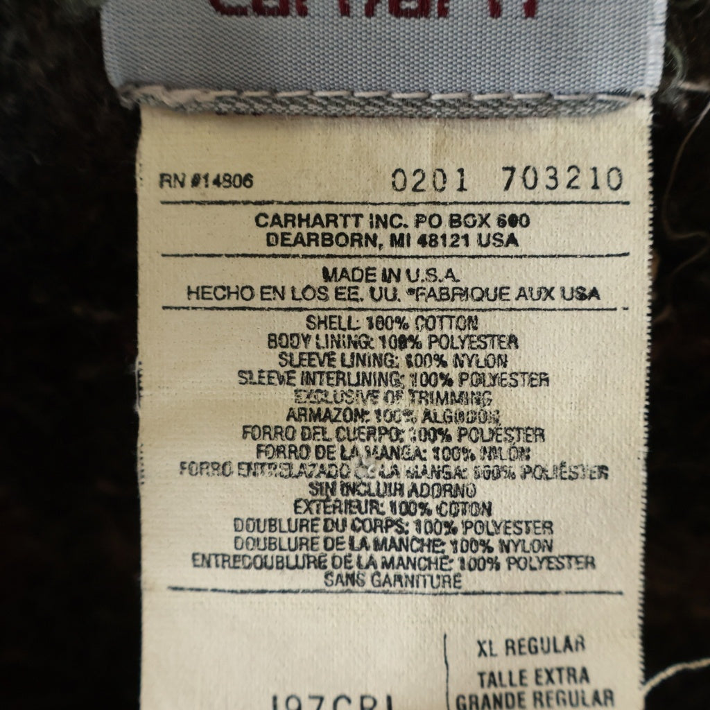 CARHARTT(カーハート) 00s VINTAGE DETROIT JACKET デトロイトジャケット 2001年製 ヴィンテージ 限定カラー クリムゾンレッド J97CRI