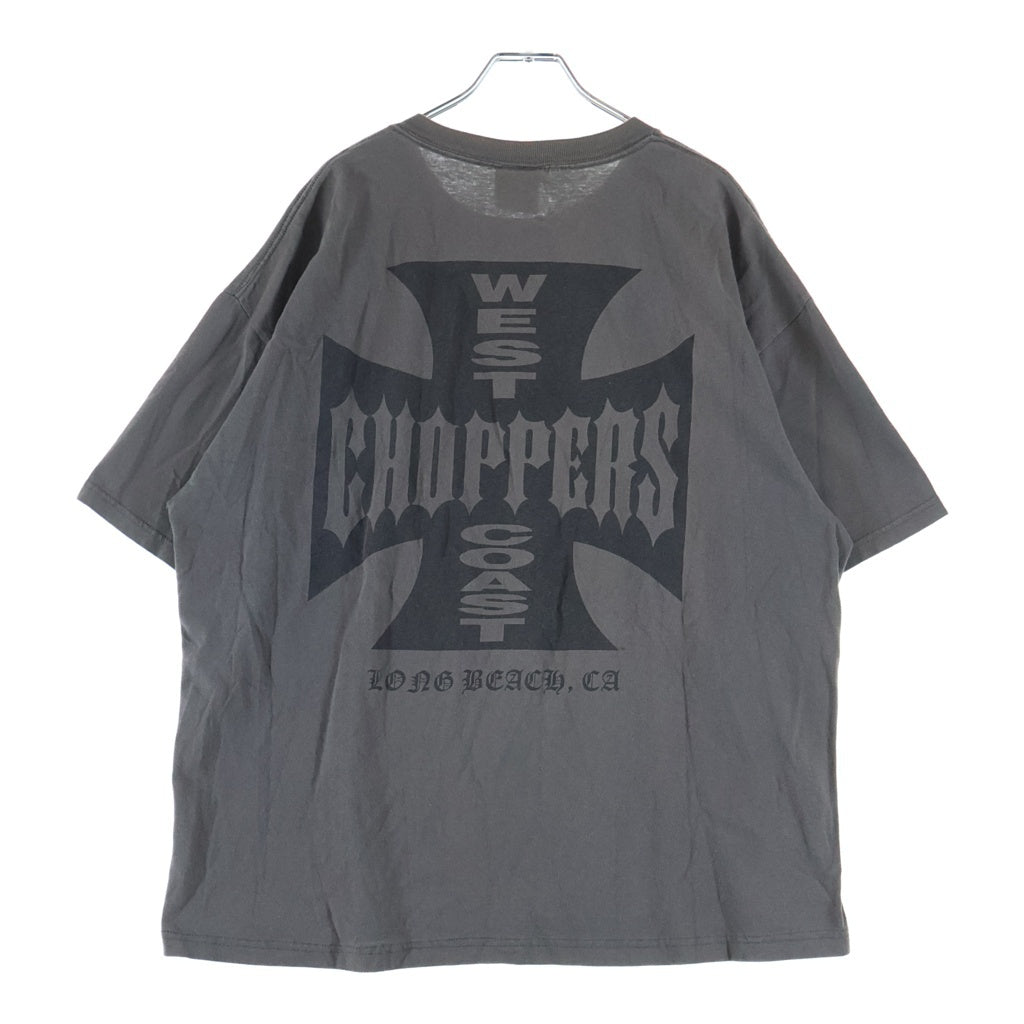 VINTAGE(ヴィンテージ) 90-00s WEST COAST CHOPPERS IRON CROSS ウェストコーストチョッパーズ アイアンクロス 両面プリント 半袖Tシャツ カットソー グレー