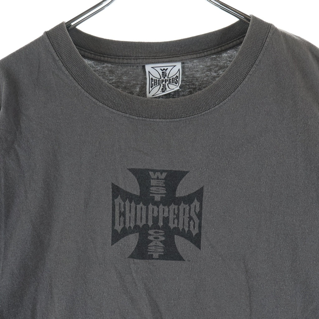 VINTAGE(ヴィンテージ) 90-00s WEST COAST CHOPPERS IRON CROSS ウェストコーストチョッパーズ アイアンクロス 両面プリント 半袖Tシャツ カットソー グレー