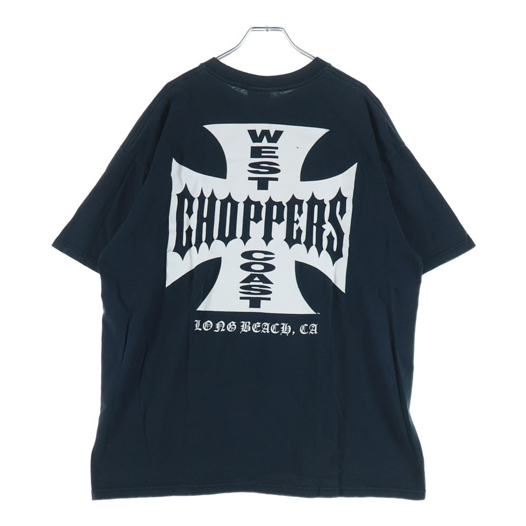 VINTAGE(ヴィンテージ) 90-00s WEST COAST CHOPPERS IRON CROSS ウェストコーストチョッパーズ アイアンクロス 両面プリント 半袖Tシャツ カットソー ブラック