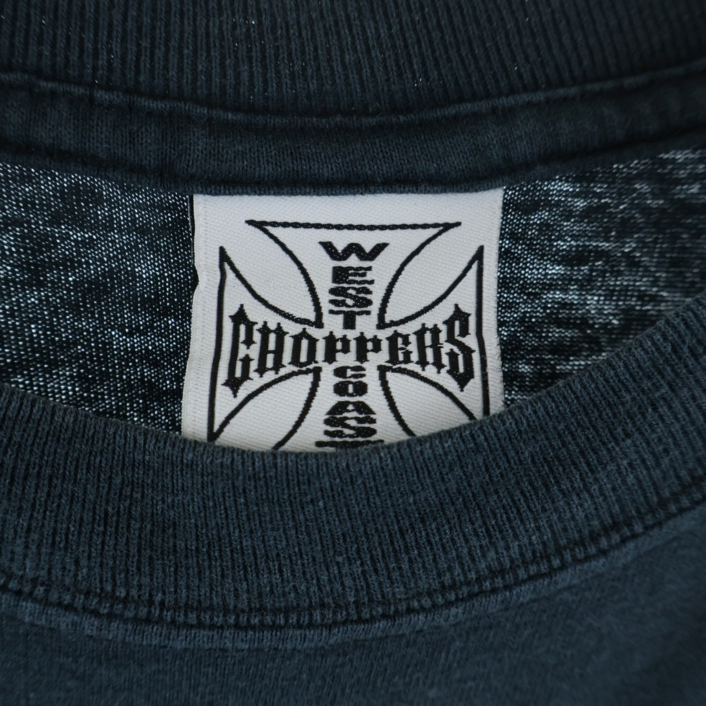 VINTAGE(ヴィンテージ) 90-00s WEST COAST CHOPPERS IRON CROSS ウェストコーストチョッパーズ アイアンクロス 両面プリント 半袖Tシャツ カットソー ブラック
