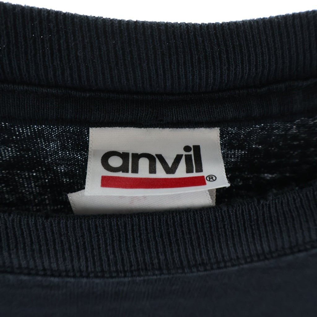 VINTAGE(ヴィンテージ) 00s MID WEST CHOPPERS ミッドウェストチョッパーズ アイアンクロス anvilタグ 両面プリント 長袖Tシャツ カットソー ブラック