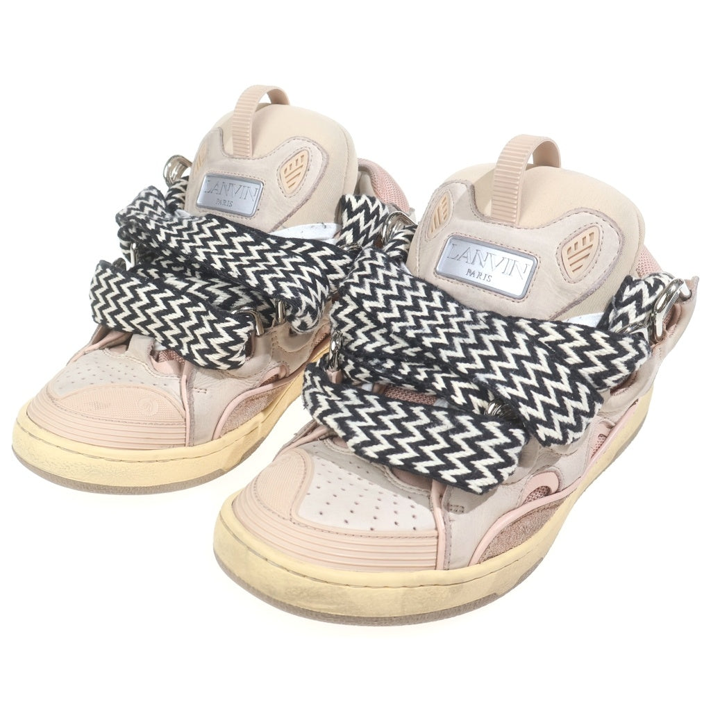 LANVIN(ランバン) Leather Curb Sneakers レザーカーブスニーカーズ ローカット イタリア製 ピンク FM-SKRK11-DRA2-A20 51