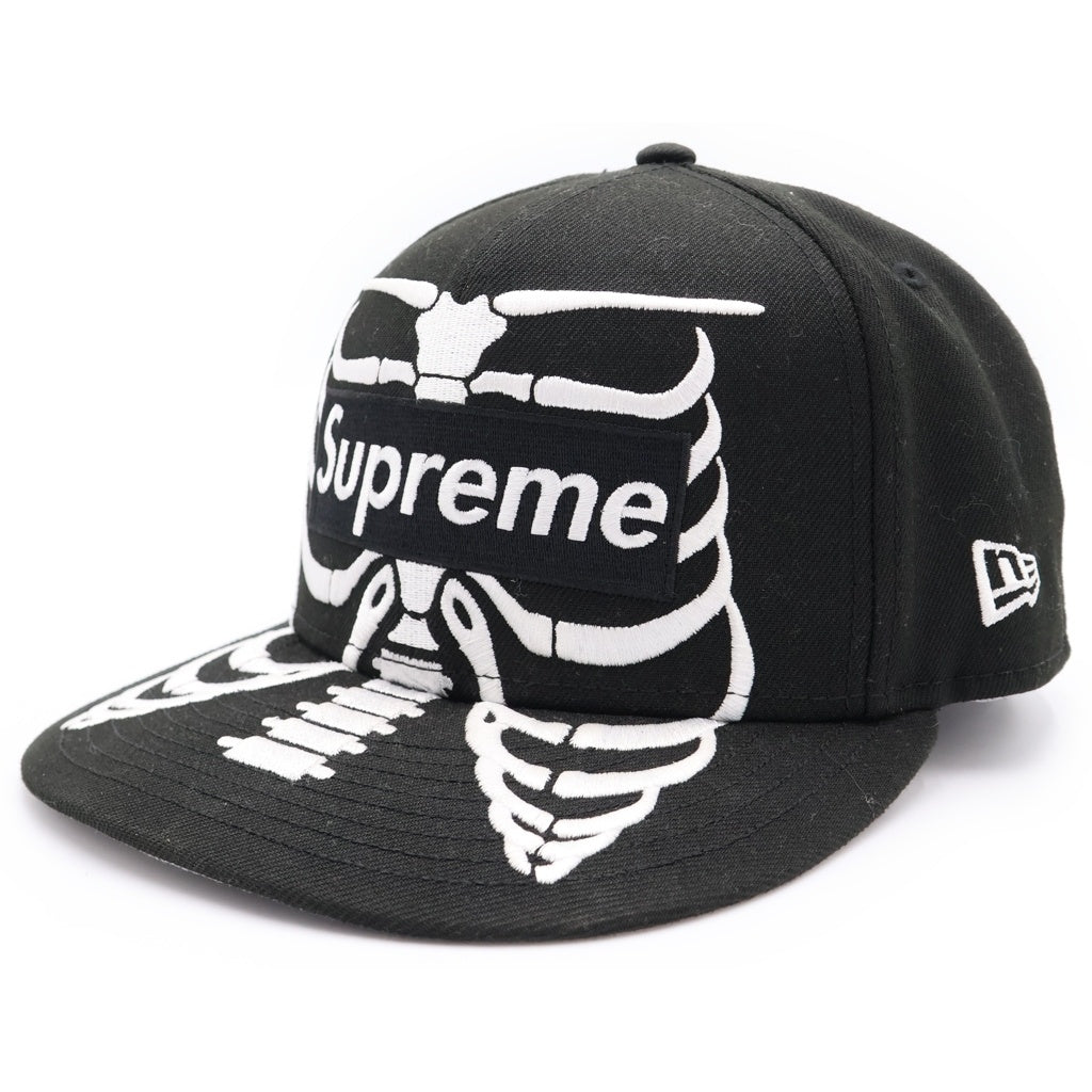 SUPREME(シュプリーム) 25SS ×NEW ERA Bones BOX LOGO ボーン ボックスロゴ スケルトンデザイン キャップ ブラック 36656NEW-JP-H11