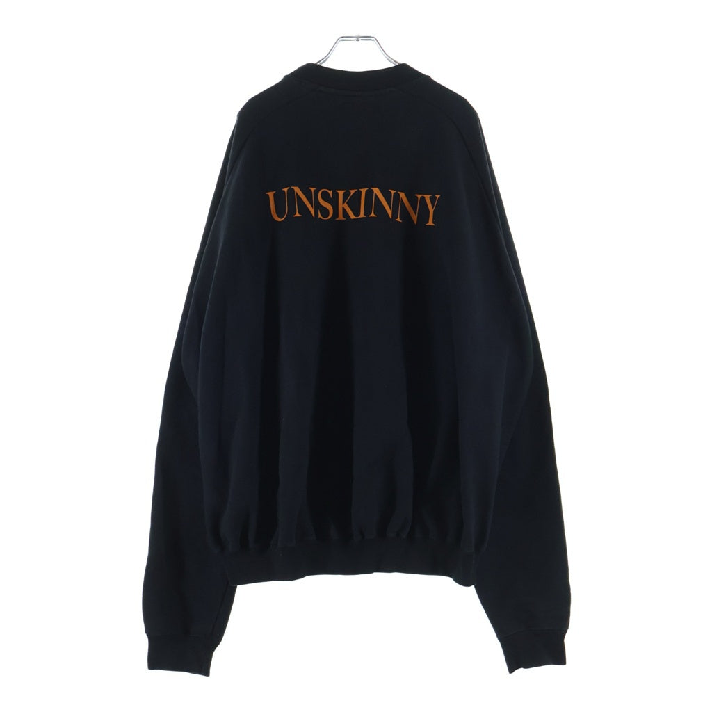 VETEMENTS(ヴェトモン) 18SS UNSKINNY プリントオーバーサイズスウェット トレーナー ブラック WSS18TR23
