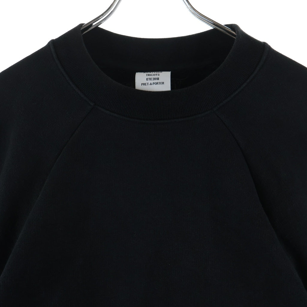 VETEMENTS(ヴェトモン) 18SS UNSKINNY プリントオーバーサイズスウェット トレーナー ブラック WSS18TR23