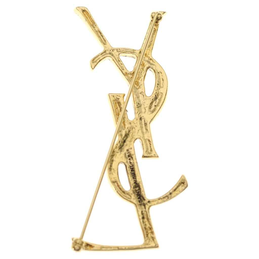 SAINT LAURENT PARIS(サンローランパリ) YSLカサンドラ ブローチ ゴールドチャーム レディース