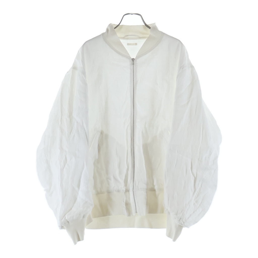 COMOLI(コモリ) 24SS リネンWクロス ジップブルゾン Z01-01019 ホワイト