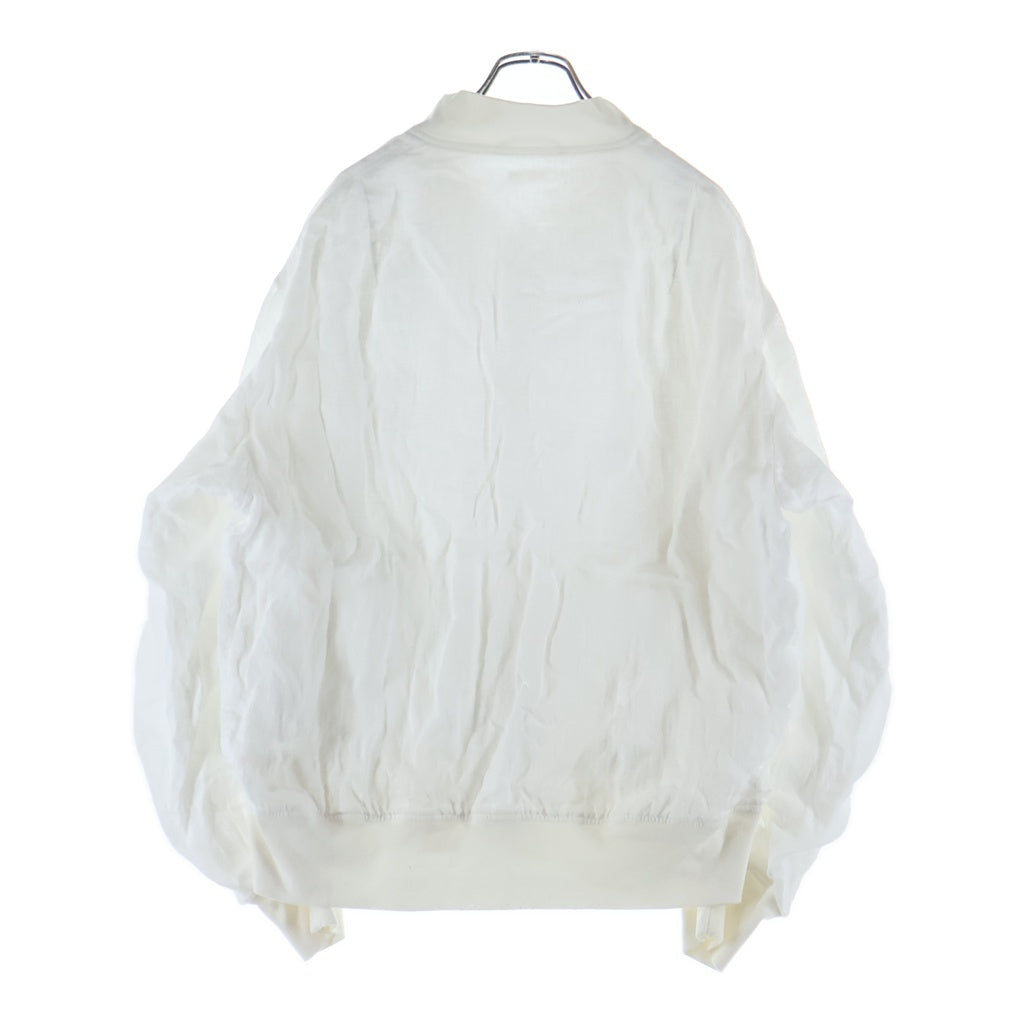 COMOLI(コモリ) 24SS リネンWクロス ジップブルゾン Z01-01019 ホワイト