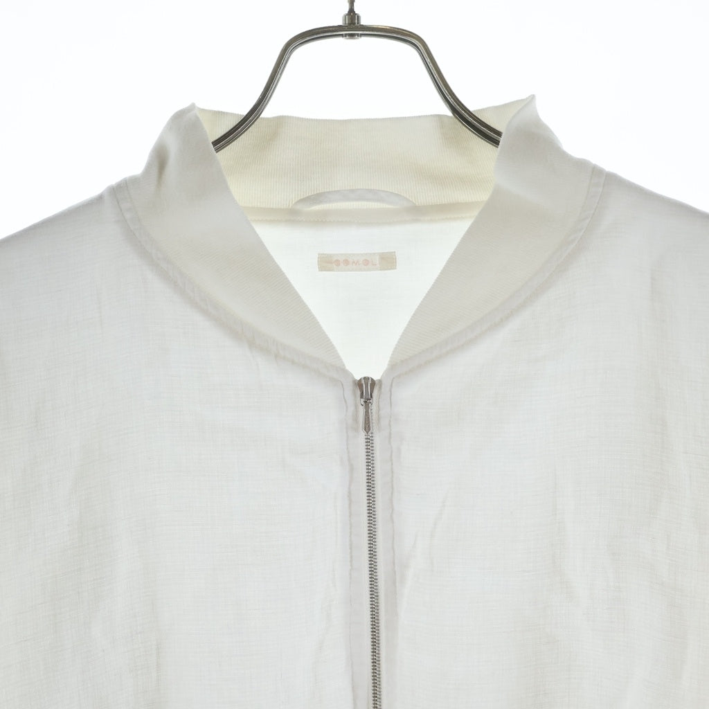 COMOLI(コモリ) 24SS リネンWクロス ジップブルゾン Z01-01019 ホワイト