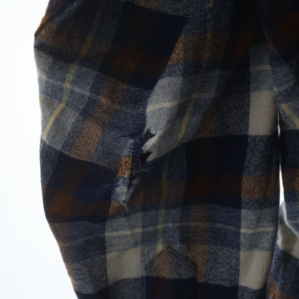 PENDLETON(ペンドルトン) 70s VINTAGE ヴィンテージ チェック ウールシャツ 長袖シャツ ブルー/ブラウン