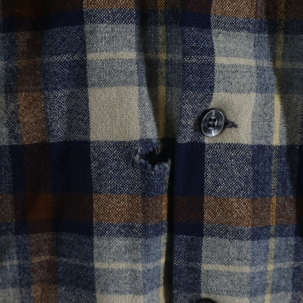 PENDLETON(ペンドルトン) 70s VINTAGE ヴィンテージ チェック ウールシャツ 長袖シャツ ブルー/ブラウン