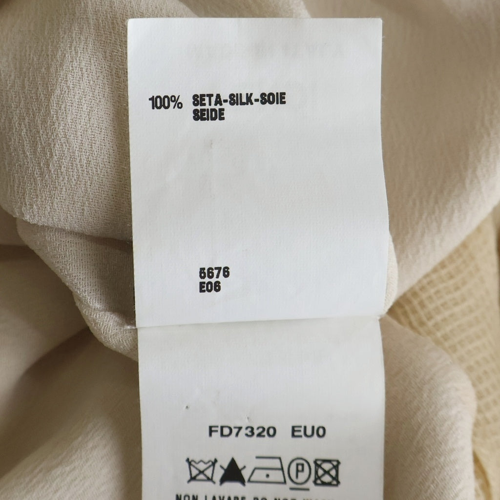 FENDI(フェンディ) ONE PIACE DRESS プリーツスカーフ シルク ワンピース ドレス ベージュ レディース