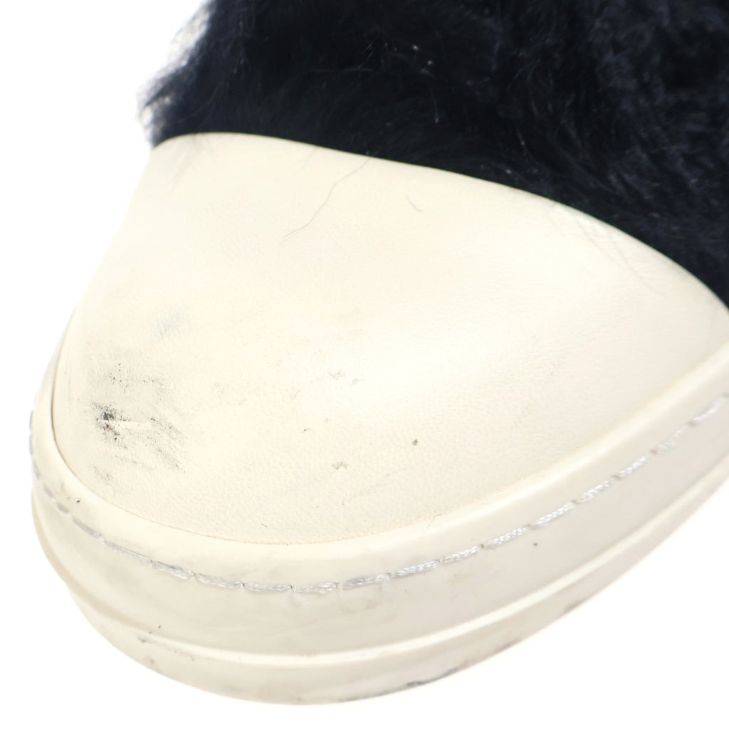 Rick Owens(リックオウエンス) strobe high pony hair ラモーンズ ハイカット ファー スニーカー シューズ 靴 ブラック