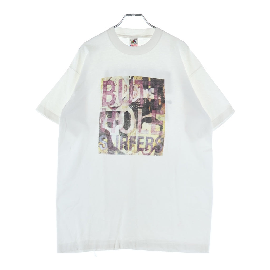 VINTAGE(ヴィンテージ) 90s BUTTHOLE SUAFERS ROUGH TREDE バットホール サーファーズ バンド 半袖Tシャツ カットソー ホワイト