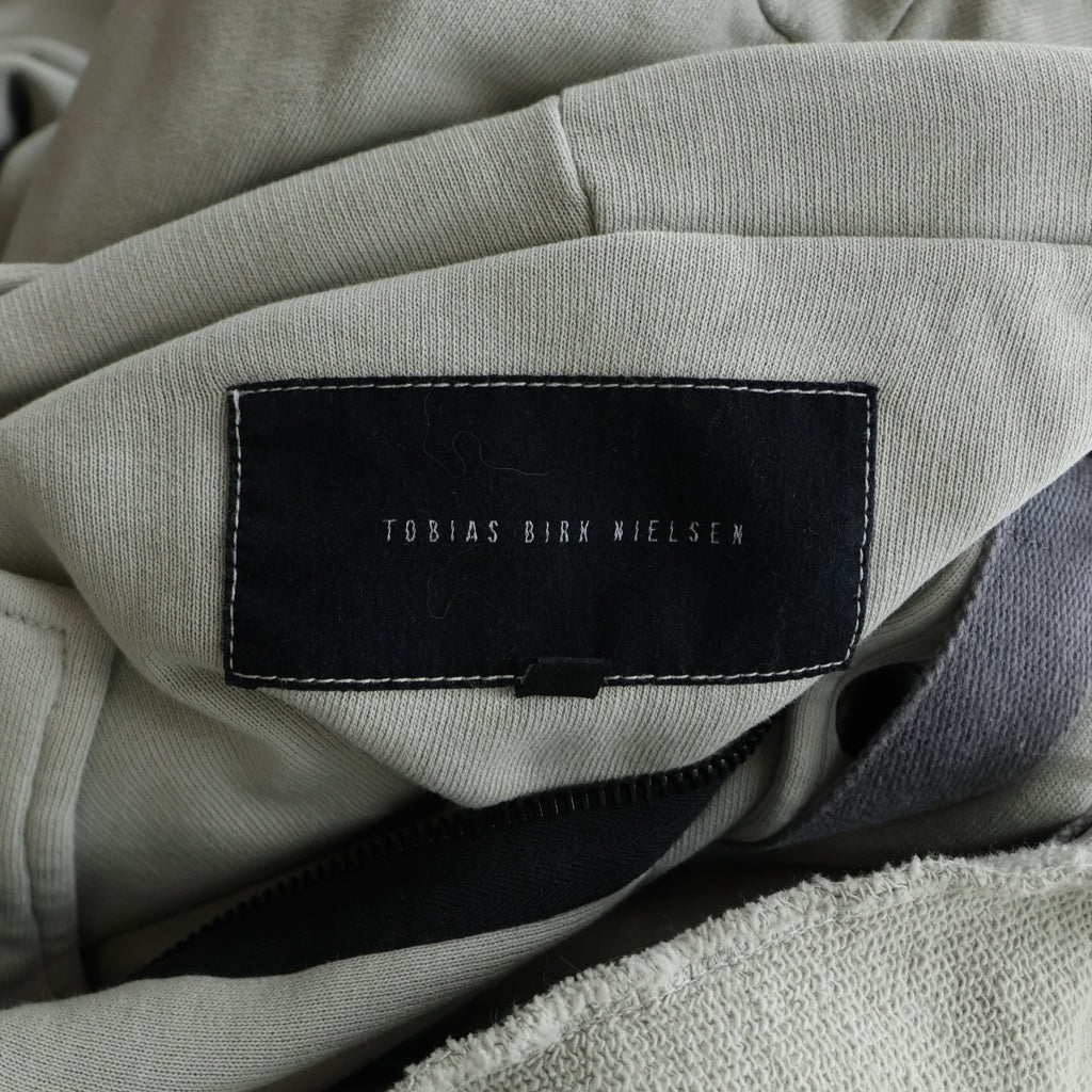 NO BRAND(ノーブランド) TOBIAS BIRK NIELSEN テープロングパーカー フーディー グレー 969116 0119-H6 5-F016