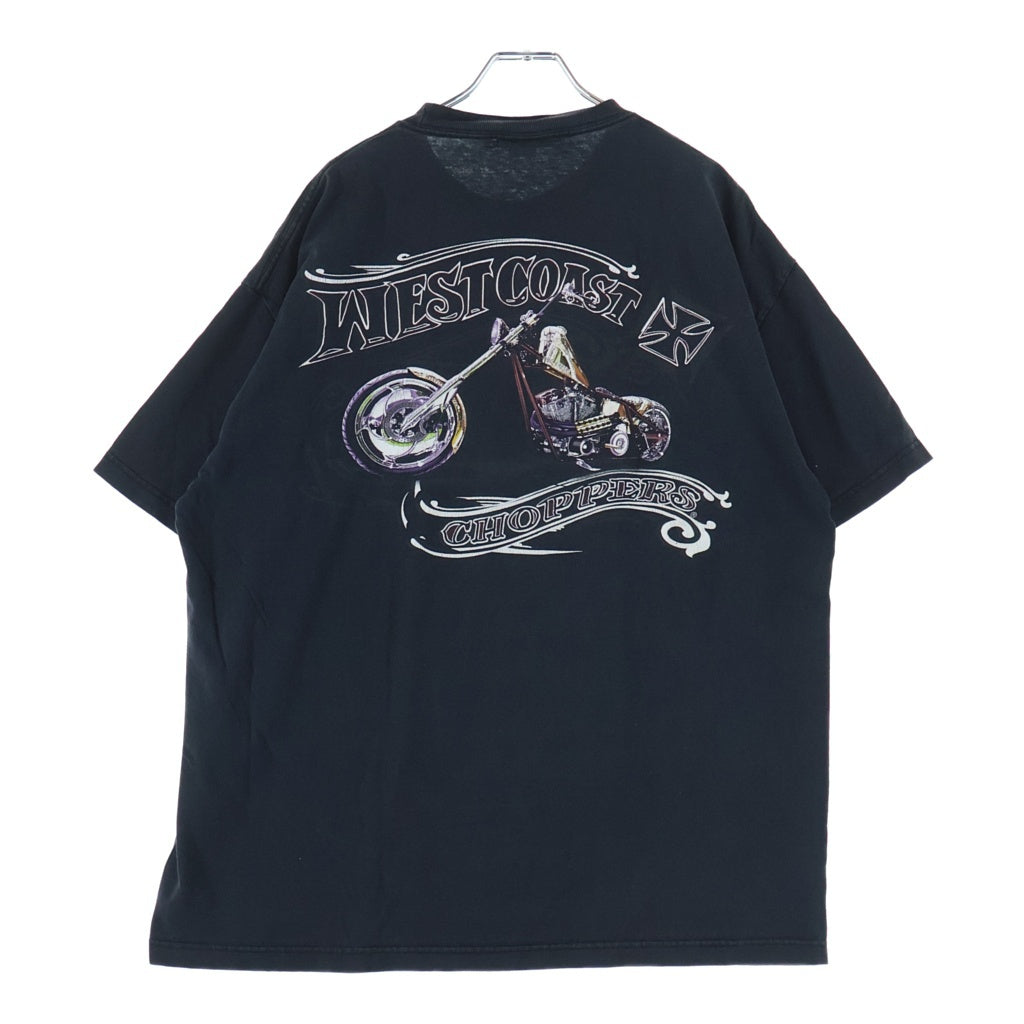 VINTAGE(ヴィンテージ) 90-00s WEST COAST CHOPPERS ウェストコーストチョッパーズ 両面プリント 半袖Tシャツ カットソー ブラック