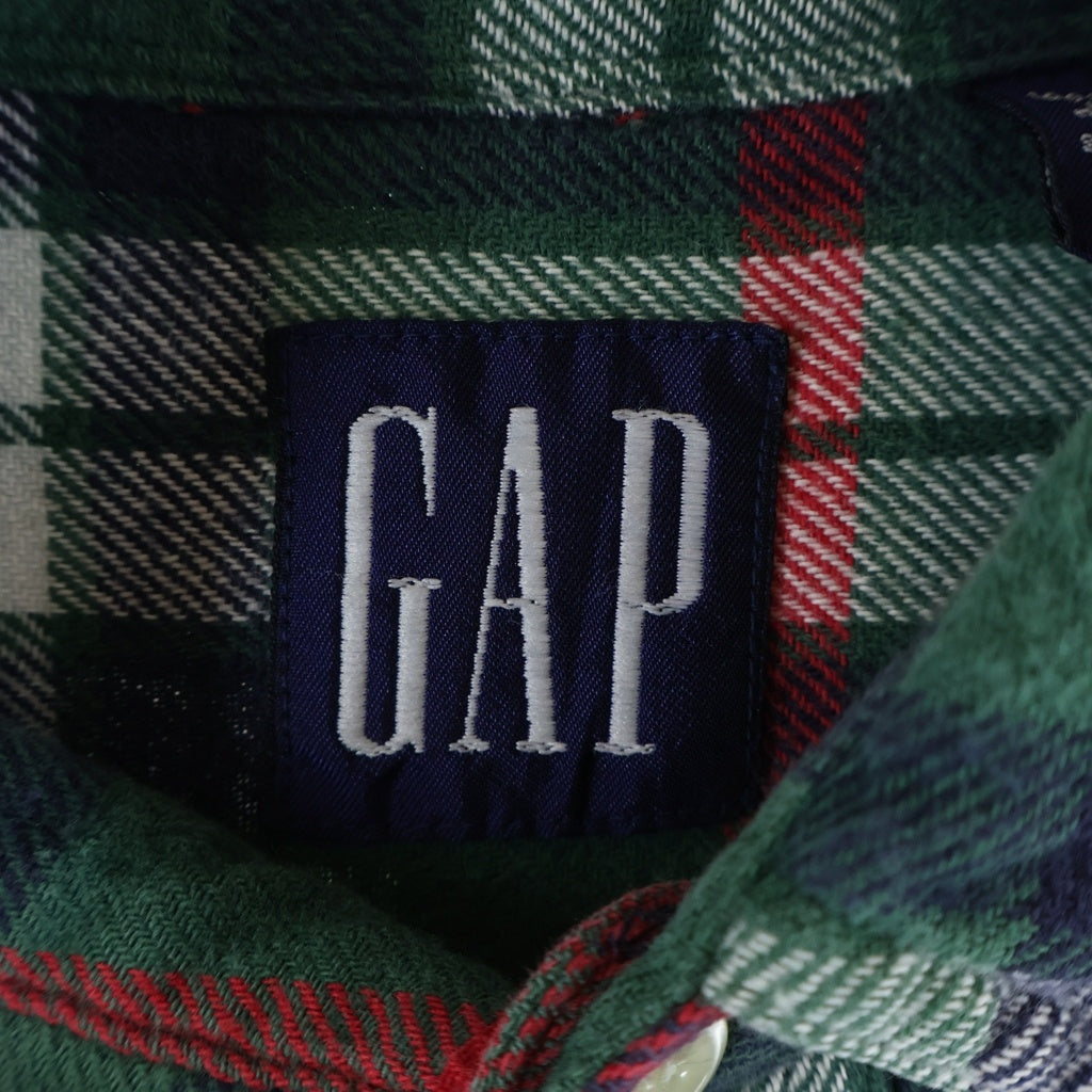 GAP(ギャップ) 90s OLD ネルシャツ 長袖シャツ コットン オールドギャップ チェック グリーン
