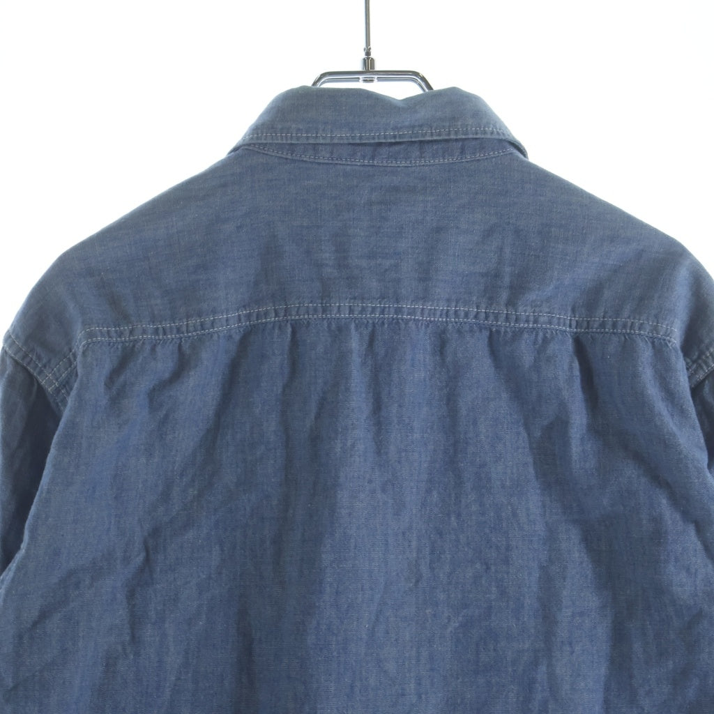 LEE(リー) 50-60s VINTAGE CHAMBRAY SHIRT シャンブレー 長袖シャツ 黒タグ マチ付き ヴィンテージ ブルー
