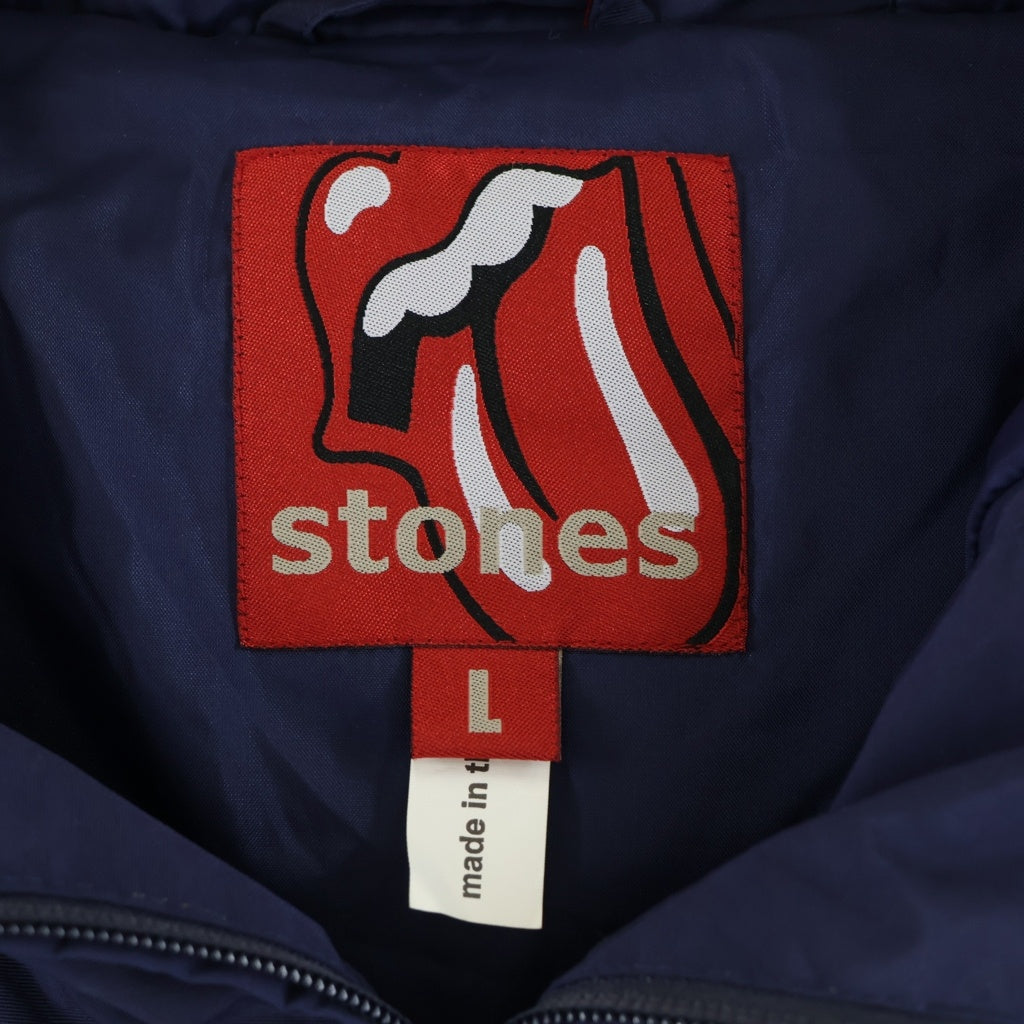 VINTAGE(ヴィンテージ) 00s ROLLING STONES PADED JACKET ローリングストーンズ ジップアップ ネイビー