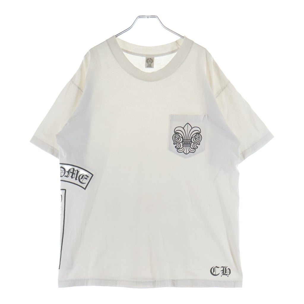 CHROME HEARTS(クロムハーツ) OLD BS FLEUR T-BAR S/S TEE オールド ビーエスフレア 半袖プリントTシャツ ホワイト