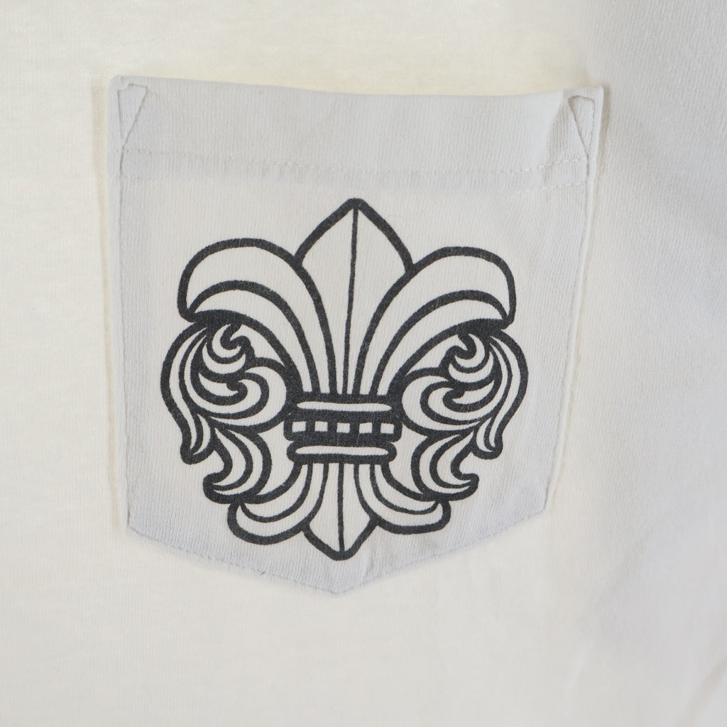 CHROME HEARTS(クロムハーツ) OLD BS FLEUR T-BAR S/S TEE オールド ビーエスフレア 半袖プリントTシャツ ホワイト