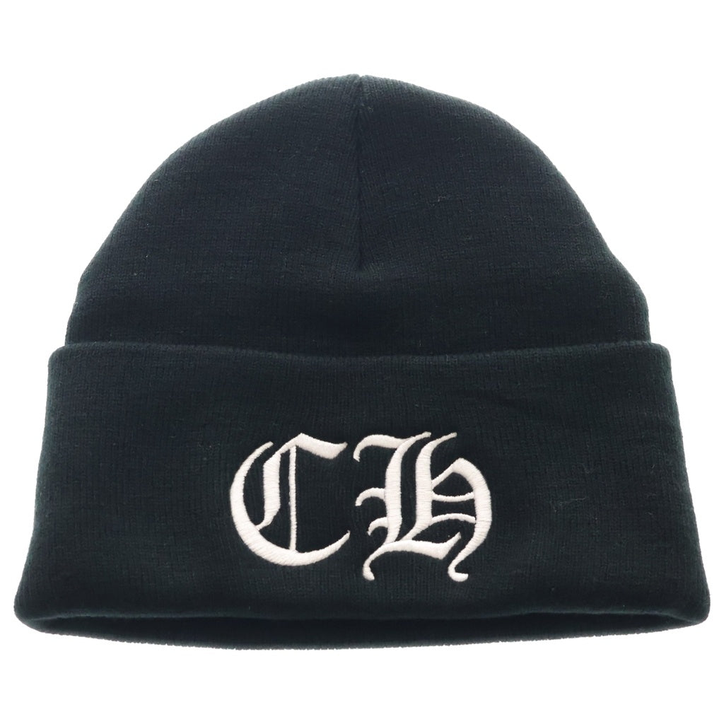 CHROME HEARTS(クロムハーツ) CH LOGO BEANIE CHロゴ 刺繍 ニット帽 ブラック