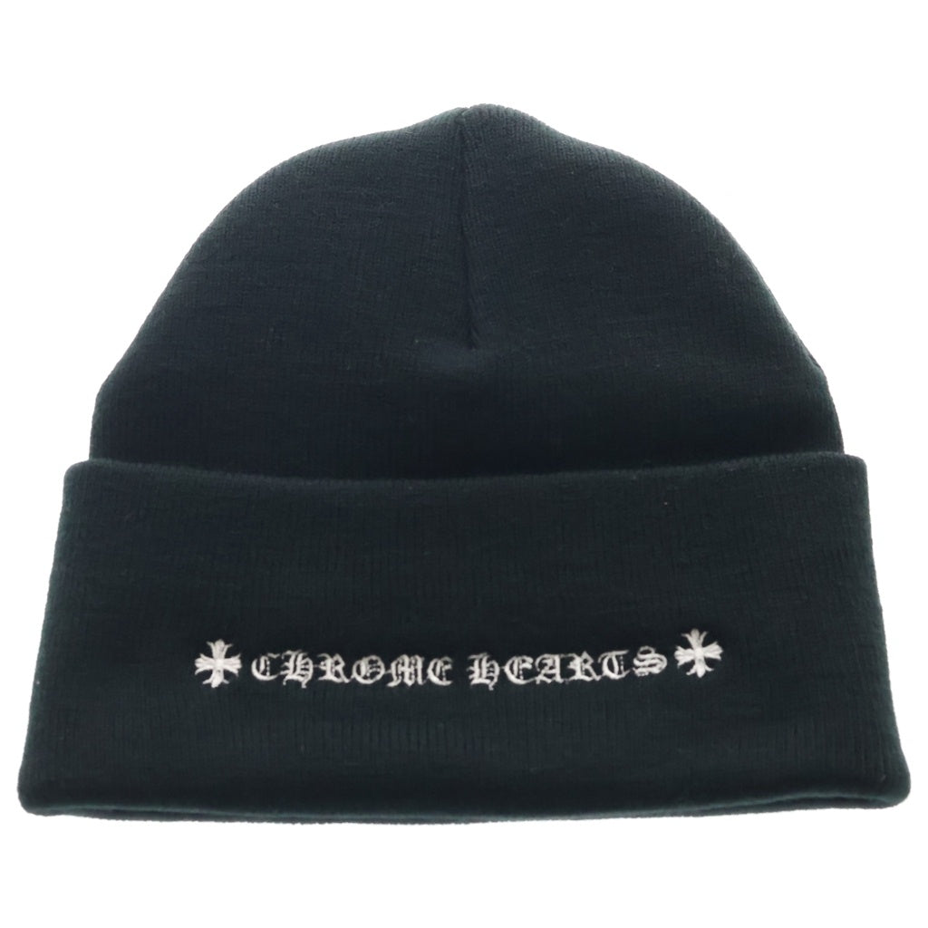 CHROME HEARTS(クロムハーツ) CH LOGO BEANIE CHロゴ 刺繍 ニット帽 ブラック