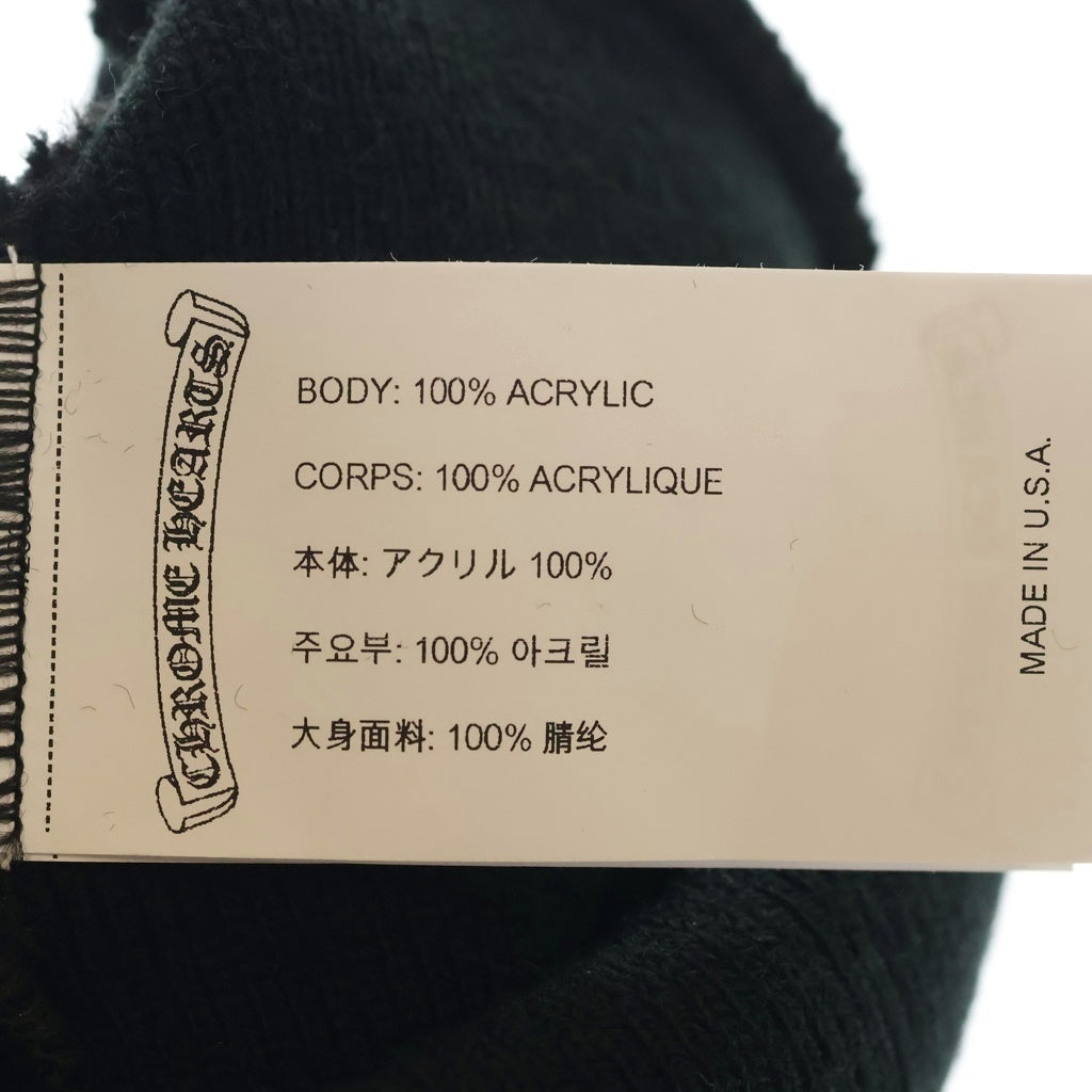 CHROME HEARTS(クロムハーツ) CH LOGO BEANIE CHロゴ 刺繍 ニット帽 ブラック