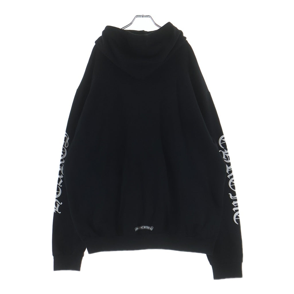 CHROME HEARTS(クロムハーツ) SWTSHRT HD ZIP アームロゴプリントジップアップパーカー ブラック