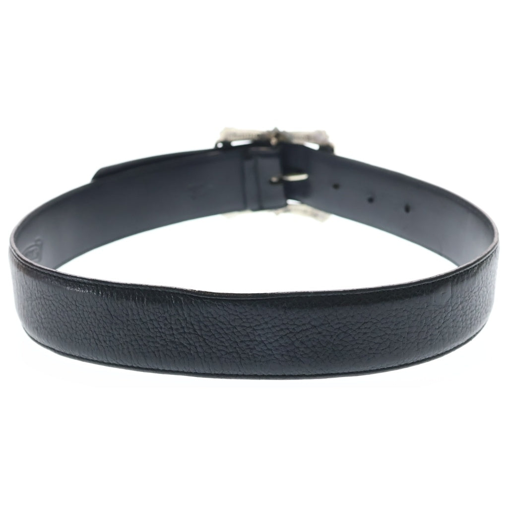 CHROME HEARTS(クロムハーツ) BLT FILIGREE OTJ フィリグリーOTJバックル レザーベルト ブラック/シルバー