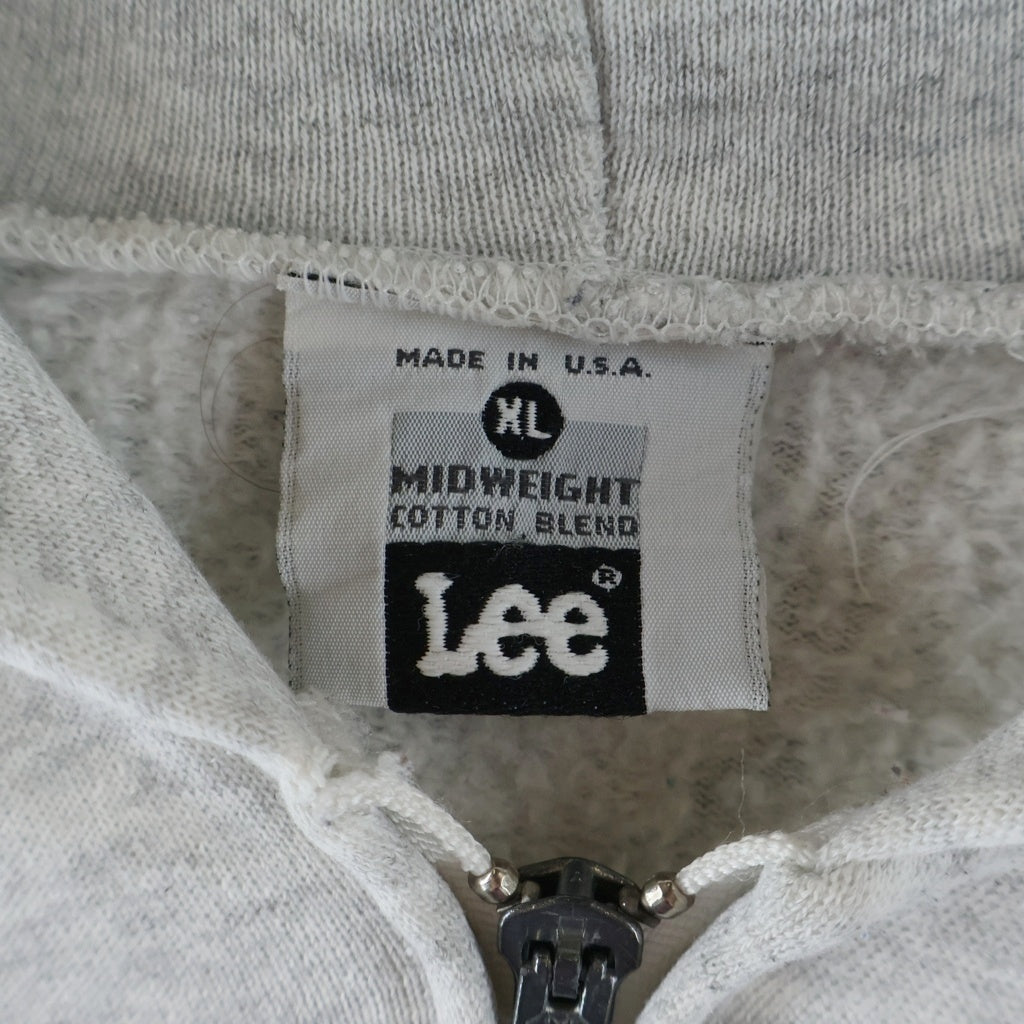 VINTAGE(ヴィンテージ) 80-90s Zip Up Hoodie LLタグ ジップアップ フーディー パーカー 霜降り 無地 グレー
