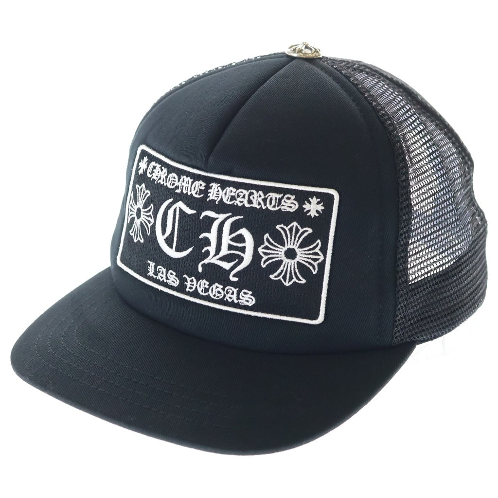 CHROME HEARTS(クロムハーツ) TRUCKER CAP LAS CHパッチ メッシュ トラッカーキャップ 帽子 ブラック