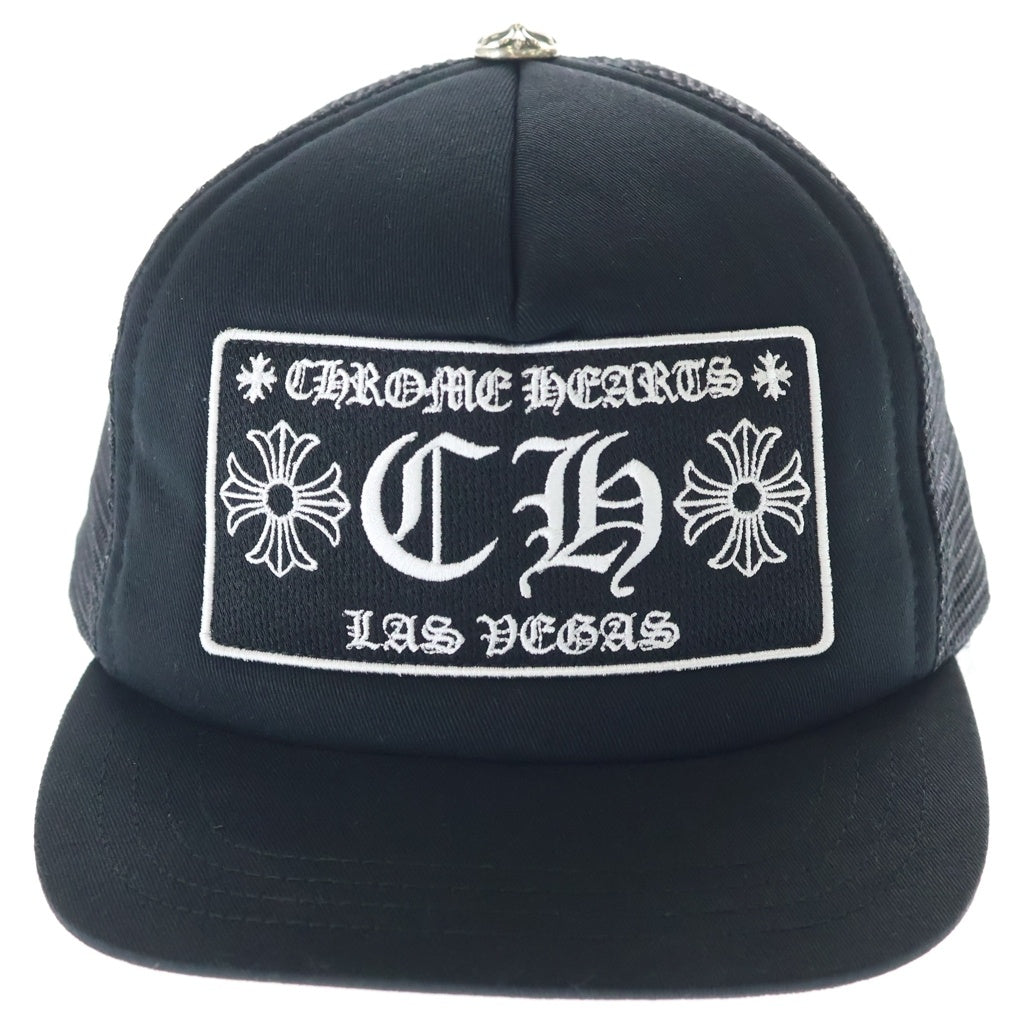CHROME HEARTS(クロムハーツ) TRUCKER CAP LAS CHパッチ メッシュ トラッカーキャップ 帽子 ブラック