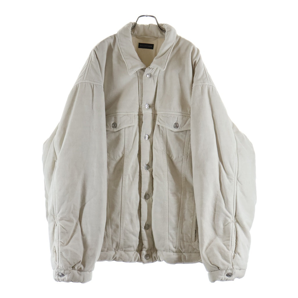 BALENCIAGA(バレンシアガ) OVERSIZED PADDED DENIM JACKET 681689 TNW03 オーバーサイズ パデッド デニムジャケット ホワイト