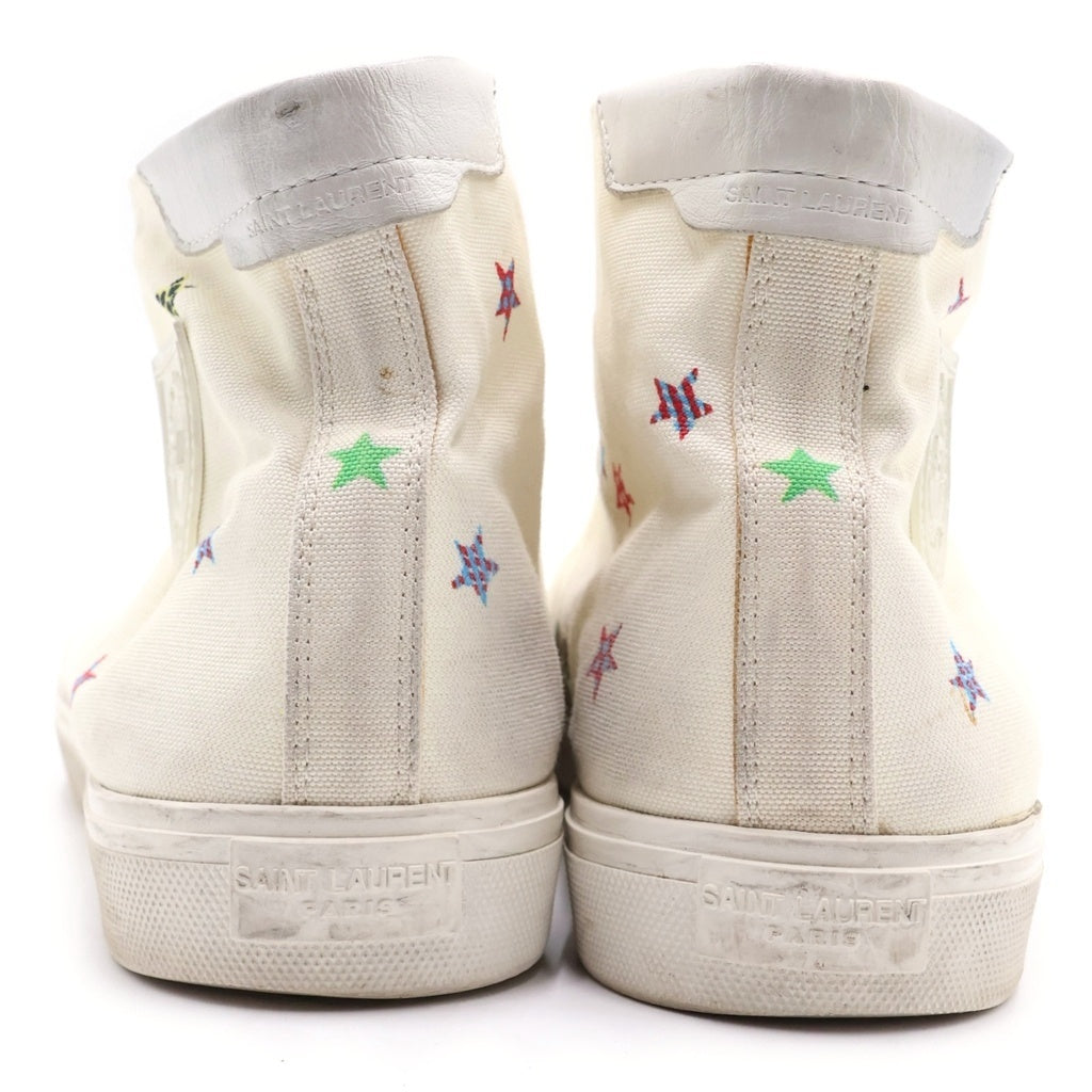 SAINT LAURENT PARIS(サンローランパリ) SOLARIS FAN STAR MOON PLUS スター ムーン プラス ハイカットスニーカー キャンバス ホワイト 533352