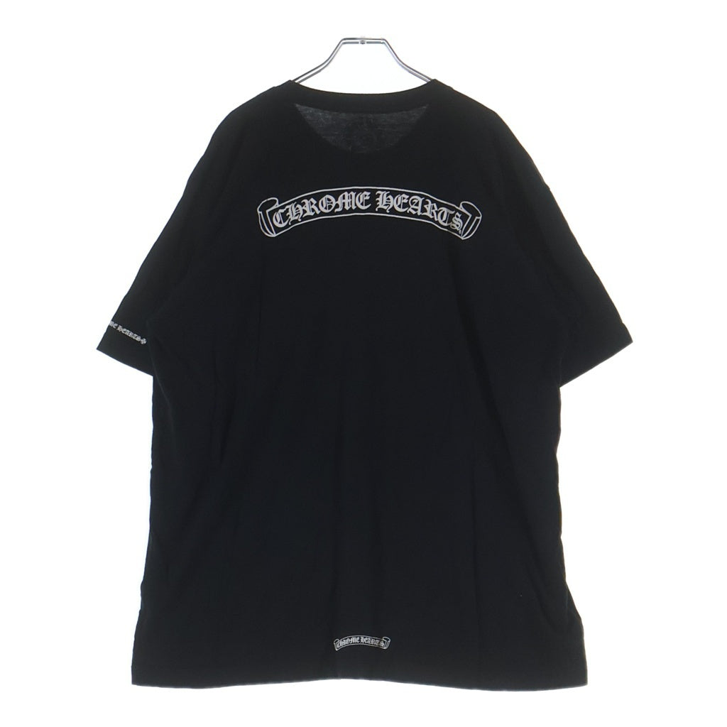 CHROME HEARTS(クロムハーツ) BACK SCROLL RABEL PRINT TEE バックスクロールラベル プリント 半袖Tシャツ カットソー ブラック