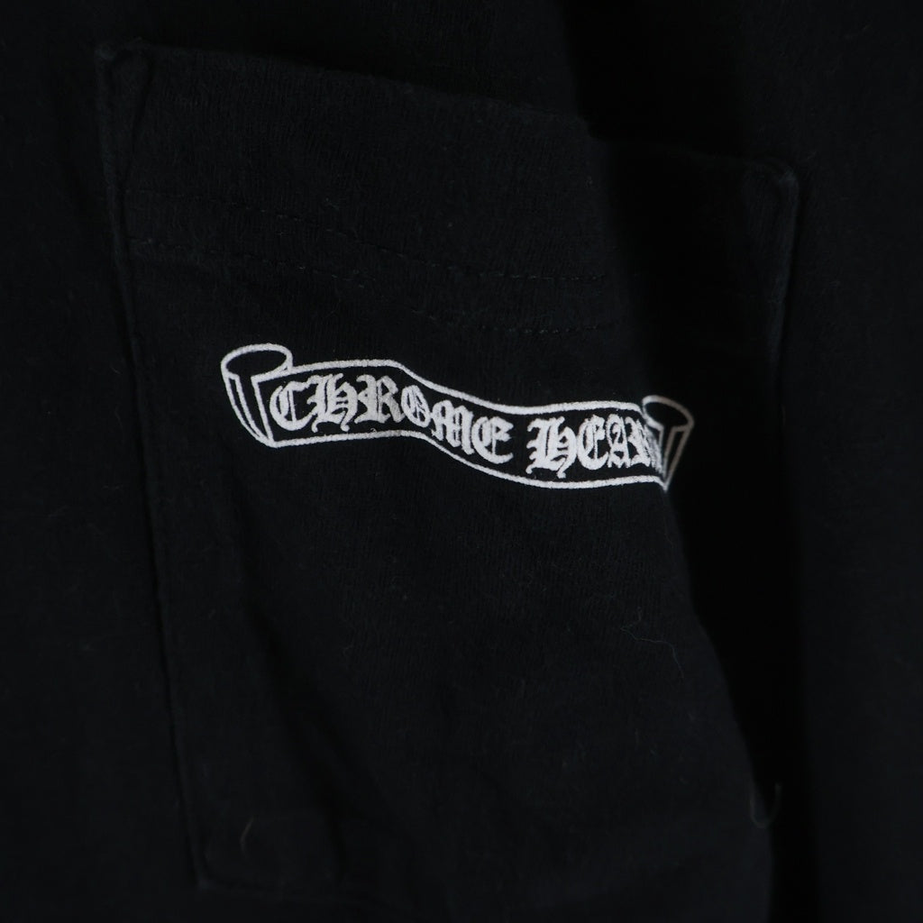 CHROME HEARTS(クロムハーツ) BACK SCROLL RABEL PRINT TEE バックスクロールラベル プリント 半袖Tシャツ カットソー ブラック