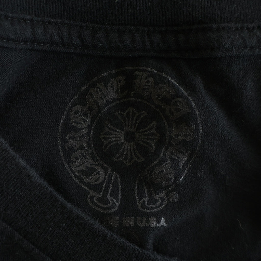 CHROME HEARTS(クロムハーツ) BACK SCROLL RABEL PRINT TEE バックスクロールラベル プリント 半袖Tシャツ カットソー ブラック