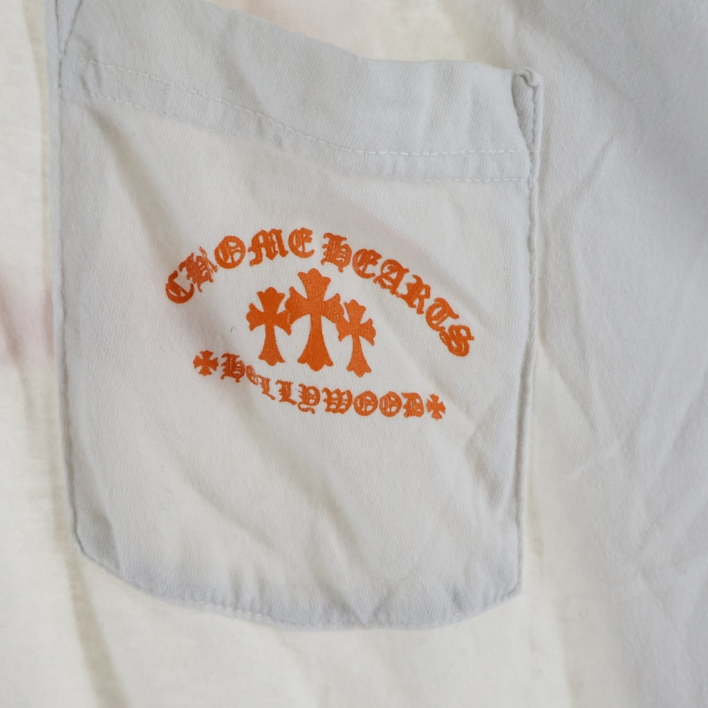 CHROME HEARTS(クロムハーツ) BACK KING TACO 3CEMETERY CROSS PRINT TEE バック キング タコ 3セメタリークロスプリント 半袖Tシャツ カットソー ホワイト