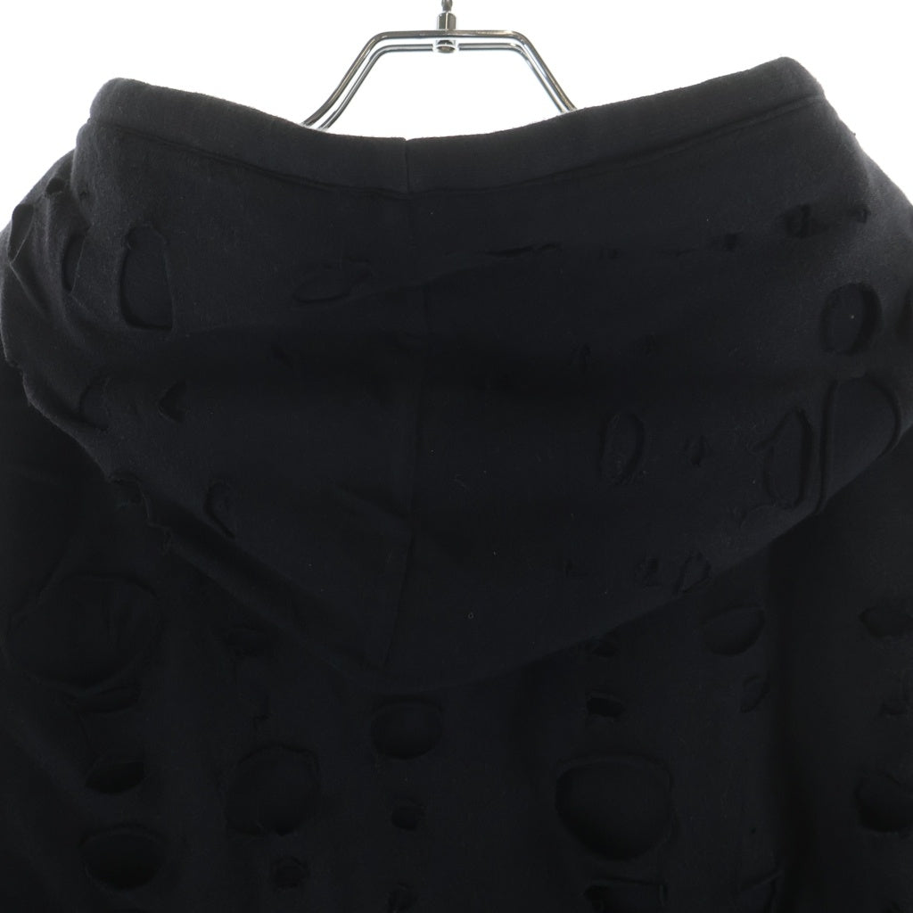 ALEXANDER DIGENOVA(アレキサンダーディジェノバ) Double Layer Hoodie ダブルレイヤード ジップアップ フーディ パーカー ブラック