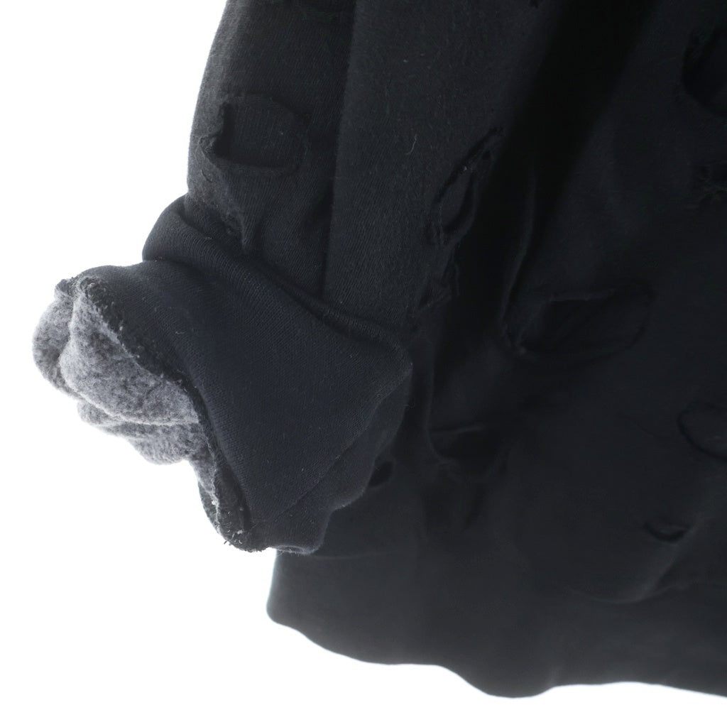 ALEXANDER DIGENOVA(アレキサンダーディジェノバ) Double Layer Hoodie ダブルレイヤード ジップアップ フーディ パーカー ブラック