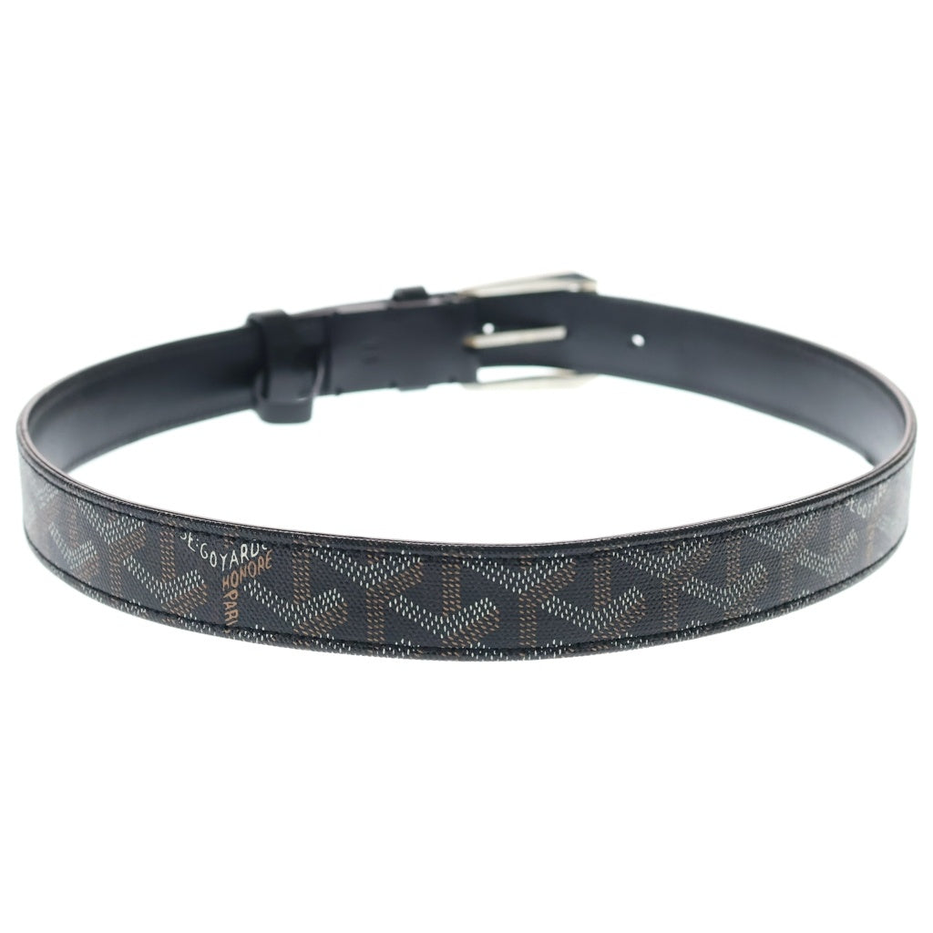 GOYARD(ゴヤール) LLeather Belt ヘリンボーンフレガット レザーベルト ブラック